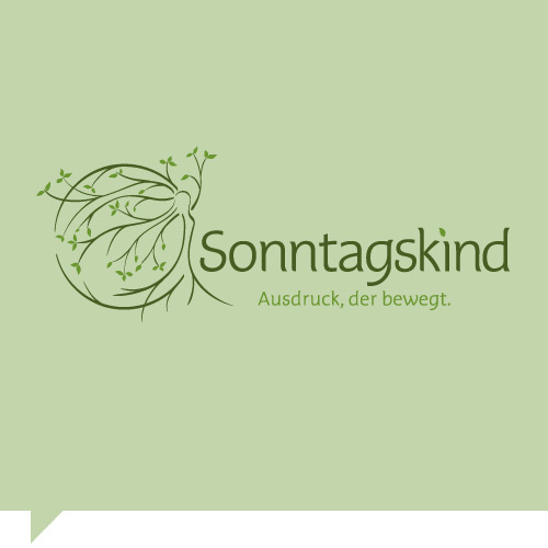 Logo design sonntagskind biodanza ausdruck der bewegt